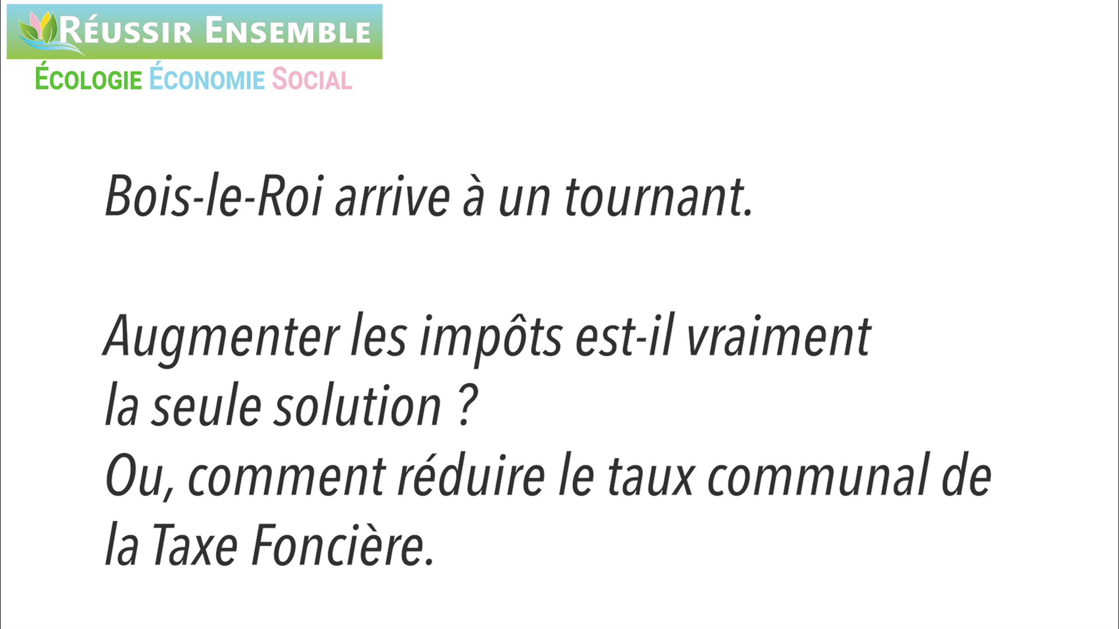 18/01:Réunion publique | Fiscalité Taxe Foncière (vidéo 11)